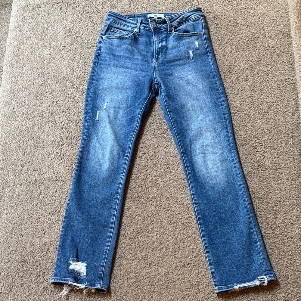 Stylish Distressed Blue Women's Jeans